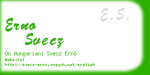 erno svecz business card